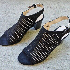 Unisa Pryce Sandal Booties Slip On Peep Toe Block Heel Sandal Size 7.5
